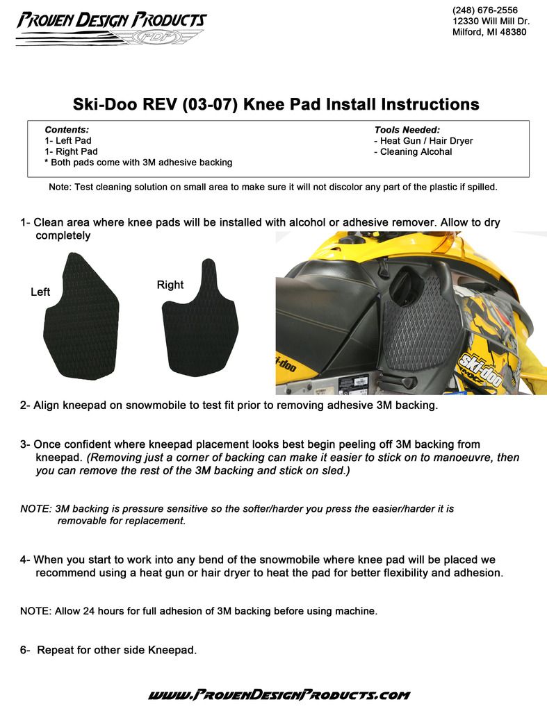 Ski-Doo REV (03-07) XRS 600/800 PDP Diamond Grip SNOWMOBILE